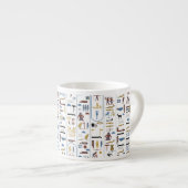 Hiërogliefen Oude Egypte Farao Bruidsmeisje Gift Espresso Kop (Voorkant rechts)