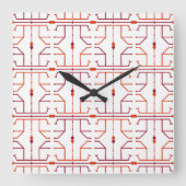 Hieroglyfe Abstract Patroon Wandklok (Voorkant)