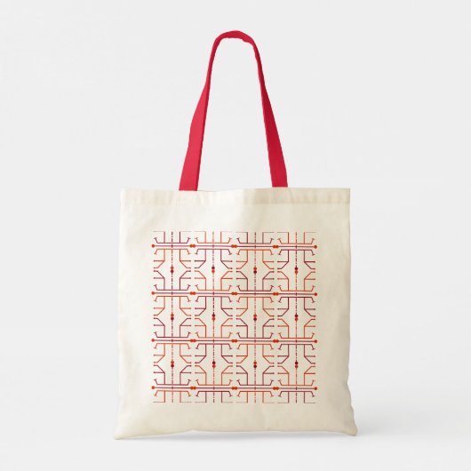 Hieroglyph Abstracte Patroon Canvas tas (Achterkant)