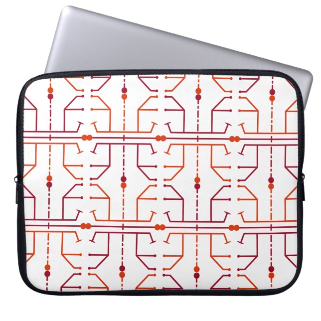 Hieroglyph Abstracte Patroon Laptop Mouw 15-inch Laptop Sleeve (Voorkant)