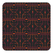 Hieroglyph Abstracte Patroon Sticker