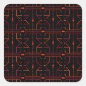 Hieroglyph Abstracte Patroon Sticker (Voorkant)