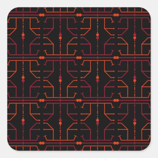 Hieroglyph Abstracte Patroon Sticker (Voorkant)