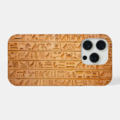 Hieroglyph Ancient Egypt Language Engraved Text    iPhone Hoesje (Achterkant horizontaal)