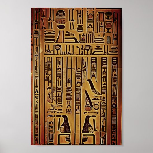 Hieroglyph-poster Poster (Voorkant)