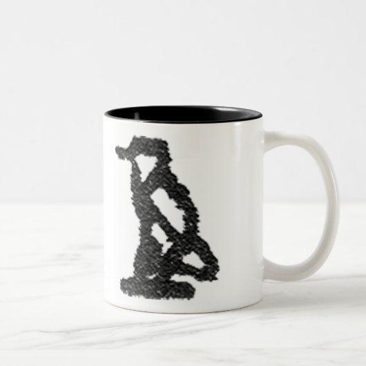 Hieroglyphic (1/4) tweekleurige koffiemok (Rechts)
