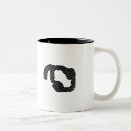 Hieroglyphic (4/4) tweekleurige koffiemok (Rechts)