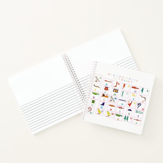 Hieroglyphic-alfabet Notitieboek (Binnen)