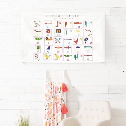 Hieroglyphic-alfabet Spandoek (Insitu)