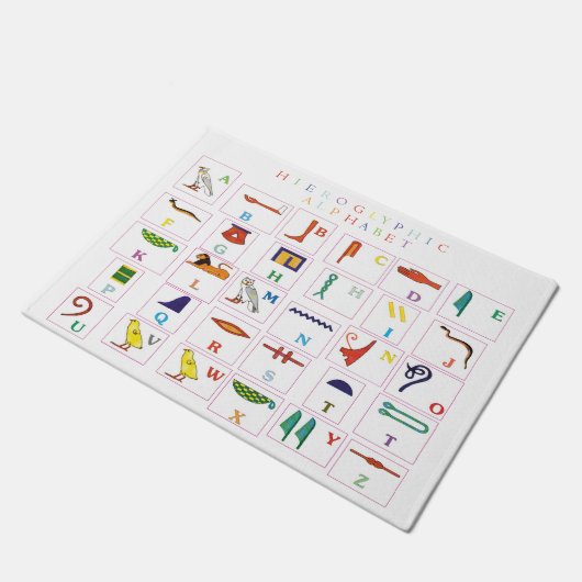 Hieroglyphic Alphabet Doormat Deurmat (Schuin)