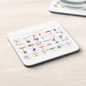 Hieroglyphic Alphabet drankenachtbaan Bier Onderzetter (Linkerzijde)