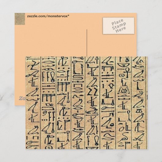 Hieroglyphics Briefkaart (Voorkant / Achterkant)