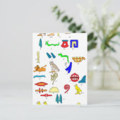 Hieroglyphics Briefkaart (Staand voorkant)