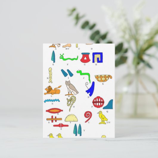 Hieroglyphics Briefkaart (Staand voorkant)