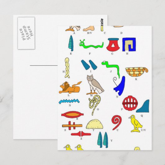 Hieroglyphics Briefkaart (Voorkant / Achterkant)