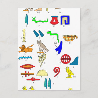Hieroglyphics Briefkaart