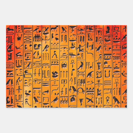 Hieroglyphics, Freesia en Arco Sampler Inpakpapier Vel (Voorkant)