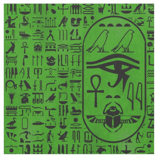 Hieroglyphics Green Stof (Close Up)