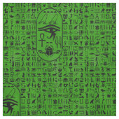 Hieroglyphics Green Stof (Swatch)