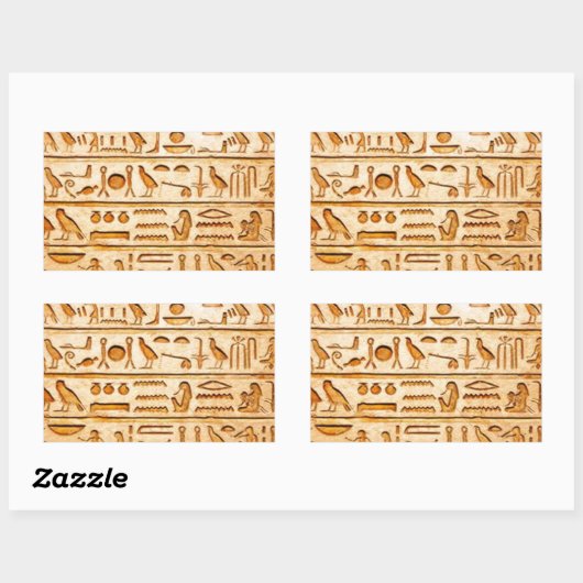 hieroglyphics hieroglifos rechthoekige sticker (Vel)