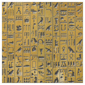 Hieroglyphics in Gold Stof (Swatch)
