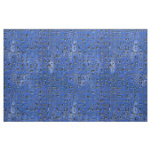 Hieroglyphics in Lapis Lazuli Stof (Fat Quarter)