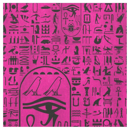 Hieroglyphics Paars Stof (Close Up)