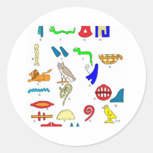 Hieroglyphics Ronde Sticker