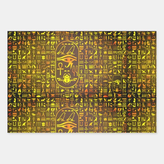 Hieroglyphics Sampler Inpakpapier Vel (Voorkant 3)