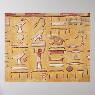 Hieroglyphics, van de Tomb van Seti I Poster