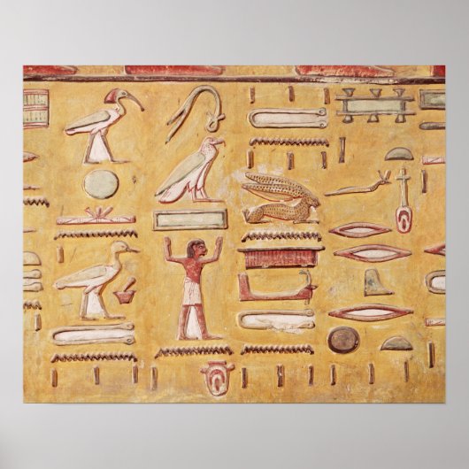 Hieroglyphics, van de Tomb van Seti I Poster (Voorkant)