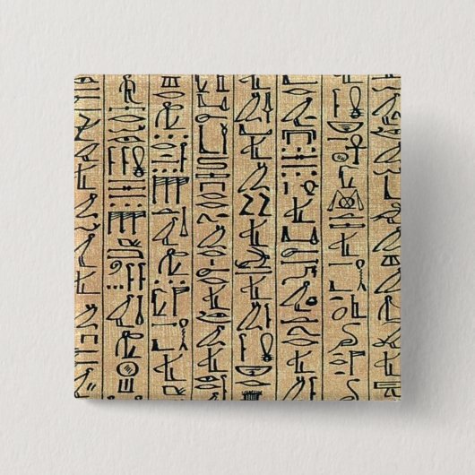Hieroglyphics Vierkante Button 5,1 Cm (Voorkant)