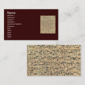 Hieroglyphics Visitekaartje (Voorkant / Achterkant)