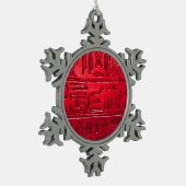 Hieroglyphs 2014-1053 tin sneeuwvlok ornament (Links)