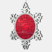 Hieroglyphs 2014-1053 tin sneeuwvlok ornament (Rechts)