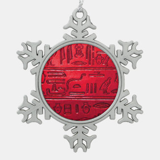 Hieroglyphs 2014-1053 tin sneeuwvlok ornament