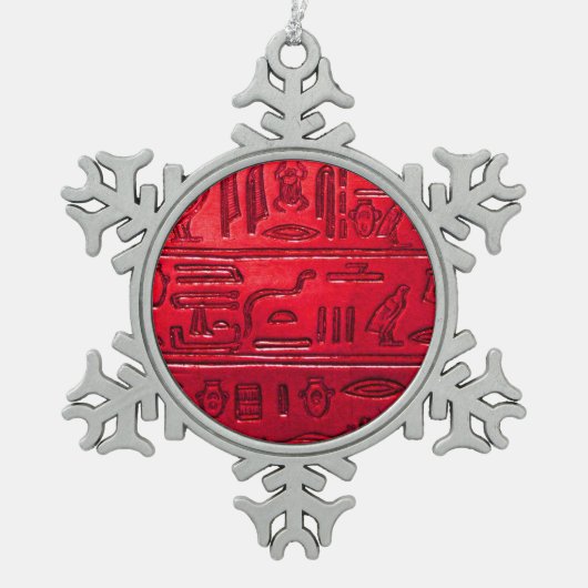 Hieroglyphs 2014-1053 tin sneeuwvlok ornament (Voorkant)