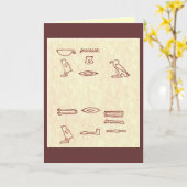 HIEROGLYPHS - GEFELICITEERD KAART (Gele Bloem)