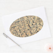 Hieroglyphs Hieroglifos Ovale Sticker (Envelop)