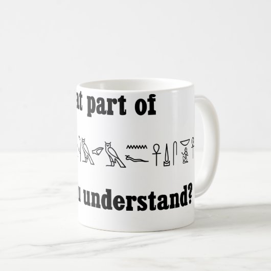 Hieroglyphs-Mok Koffiemok (Voorkant rechts)