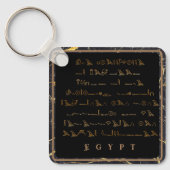 Hieroglyphs Phrase Egypt Black and Gold lijst Sleutelhanger (Voorkant)