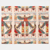 Hieroglypische zegeningen van de Egyptische God Am Fleece Deken (Voorkant (Horizontaal))