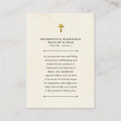 Hieromartyr Philip, Metropolitan Prayer Card Plaatskaartje (Achterkant)