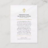 Hieromartyr Platon, Bishop of Estonia Prayer Card Plaatskaartje (Achterkant)