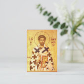 Hieromartyr St. Eleutherius Orthodox Prayer Card Plaatskaartje (Staand voorkant)
