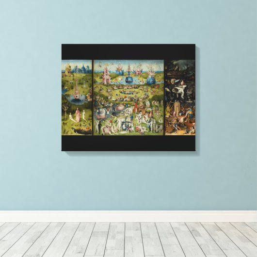 Hieronymous Bosch de Druk van het Canvas GardenStr (Insitu (Houten vloer))