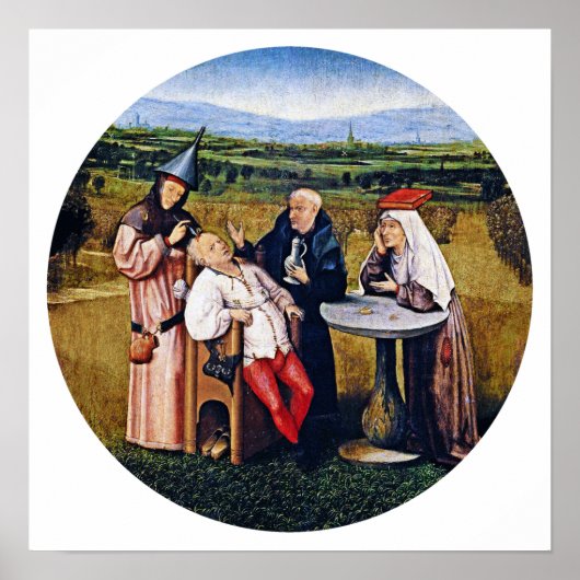 Hieronymous Bosch - Extracting Stone of Madness Poster (Voorkant)