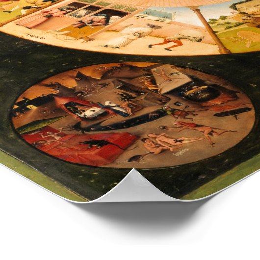 Hieronymous Bosch: Tabel van de sterfelijke zonden Poster (Hoek)