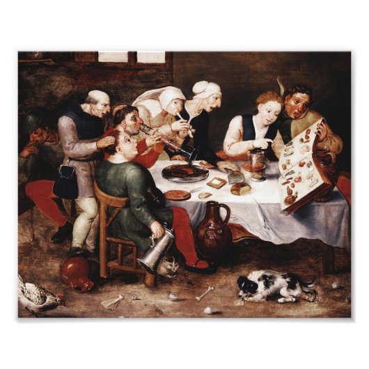 Hieronymus Bosch - De Bacchus Singers Foto Afdruk (Voorkant)