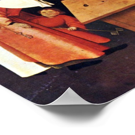 Hieronymus Bosch-De goochelaar Poster (Hoek)